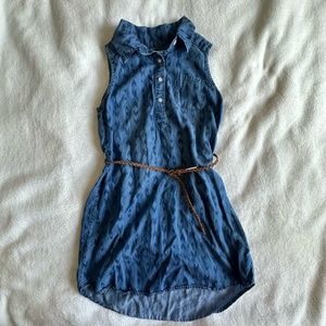 Epic Threads Lightweight Denim Look Belted Dress Sz M